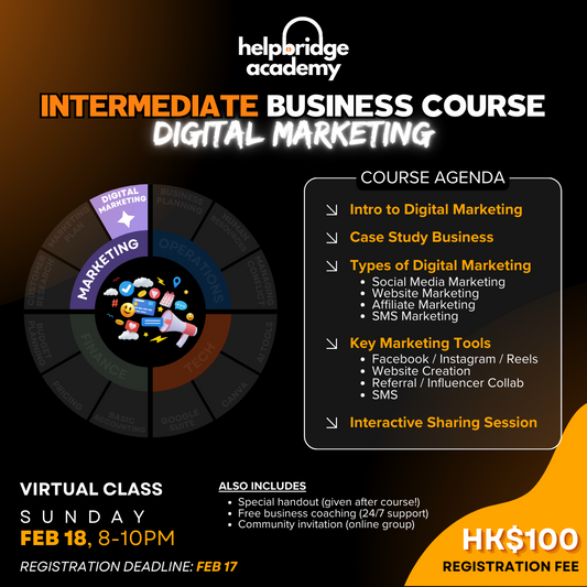Digital Marketing (Intermediate Course) - Sunday, February 18 @ 8PM